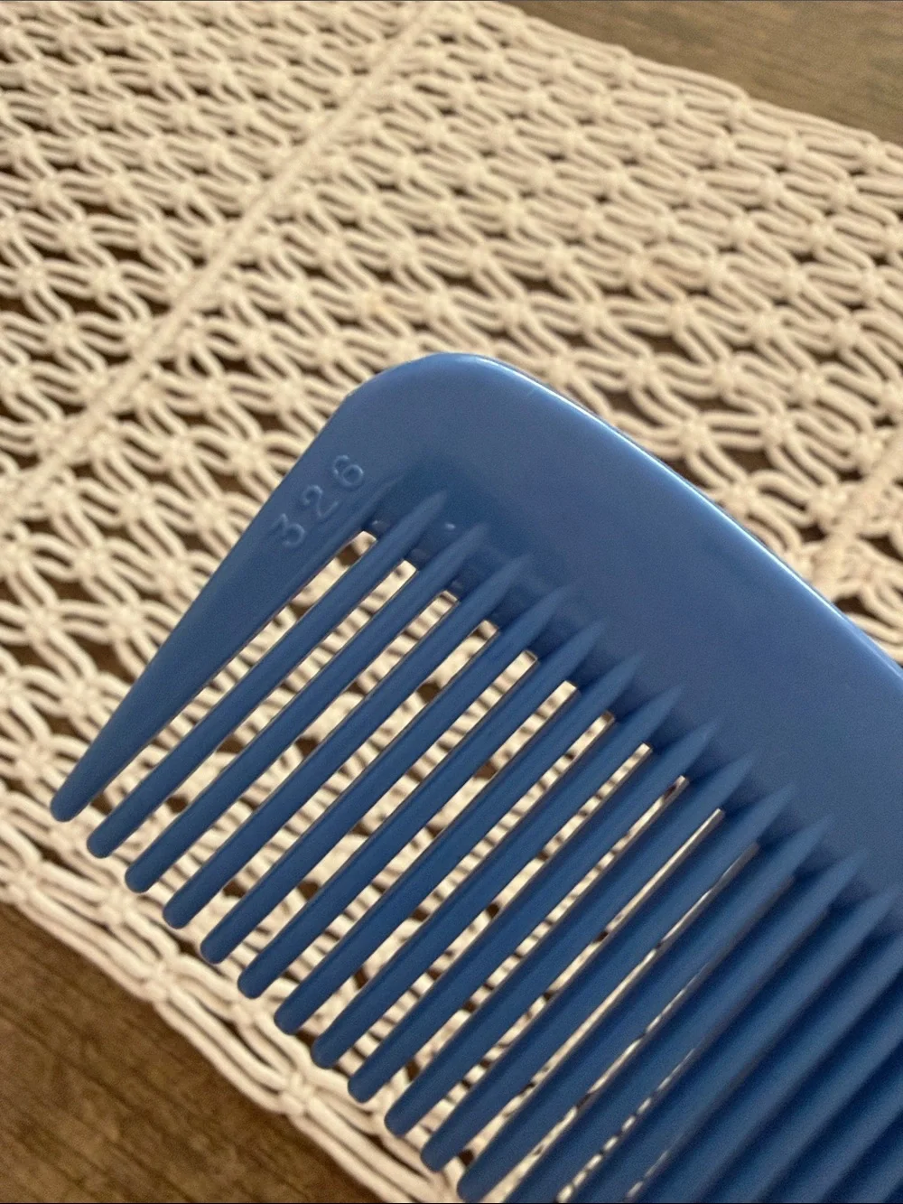 Vintage DuPont 326 Blue Barber Nyon Plastic Made in USA Styling Comb